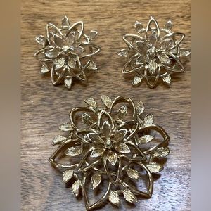 Vintage Sarah Coventry Brooch and Clip on Earrings